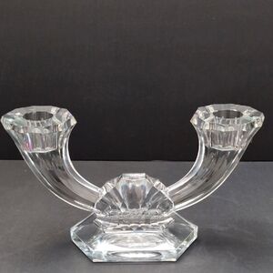 Vintage Val Saint Lambert Imperial Pattern Crystal Candle Holder.